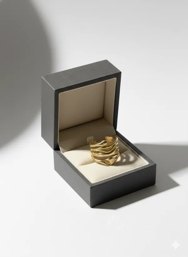Gold_Molten_Wave_Ring_For_Women